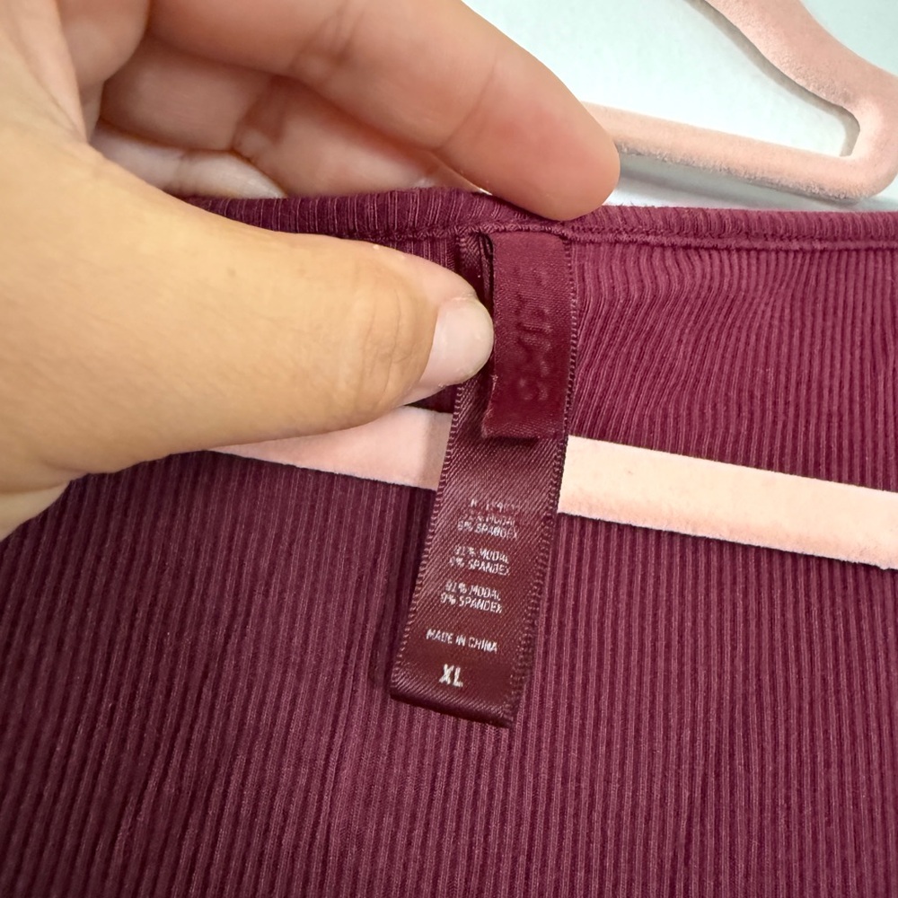 SKIMS red wine body shapping Ribbed Maxi Dress - Picture 6 of 7